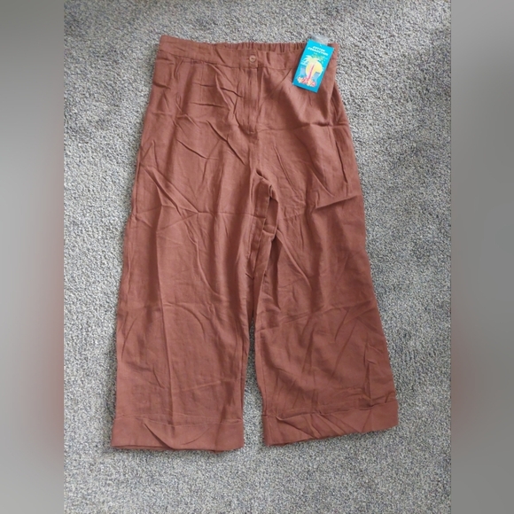 Cotton Connection Vintage Wide Leg Pull-on Pants Lagenlook Minimalist XL - Picture 1 of 7